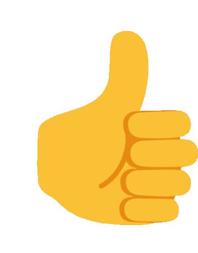 A Yellow Thumb Up Hand Giving The Thumbs Up Sign With An Index And Down
