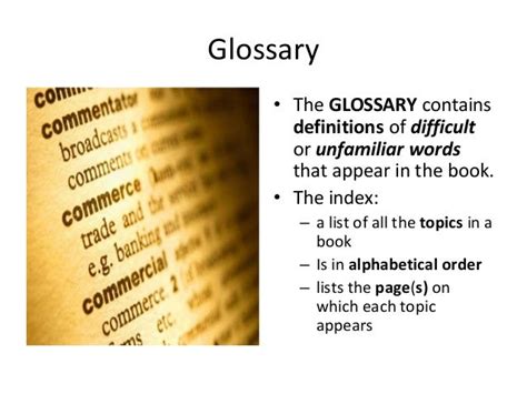 What Is The Difference Between Glossary And Appendix Of A Book