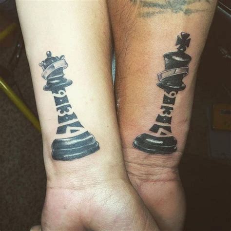 220 Chess Tattoos Designs 2022 Pieces Of King Queen Board Couple