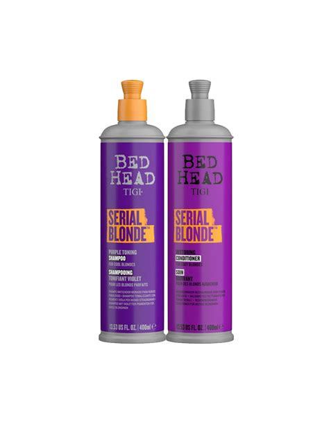 Tigi Bed Head Serial Blonde Purple Toning Shampoo Conditioner 400 Ml