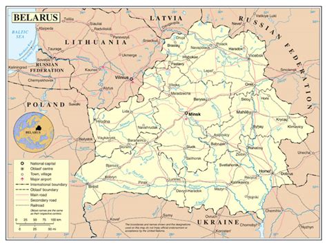 Large Detailed Political And Administrative Map Of Belarus With Roads