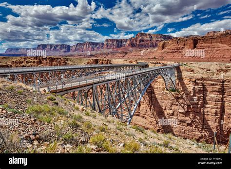 Navajo Bridge Marble Canyon And Vermillion Cliffs Arizona Usa North