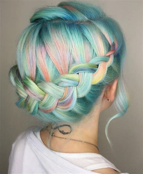 Pastel Turquoise Hair With Highlights Dyed Hair Pastel Dyed Red Hair