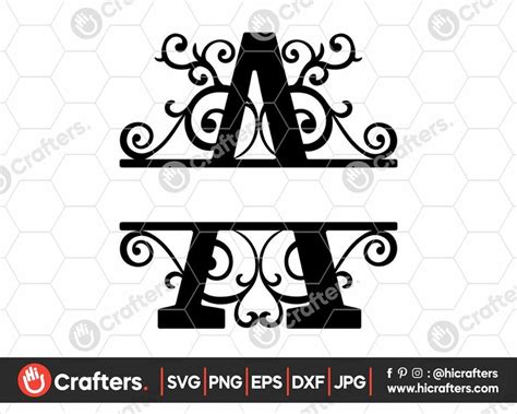 Download FREE Split Monogram SVG A, Split Letter A SVG | Hi ...