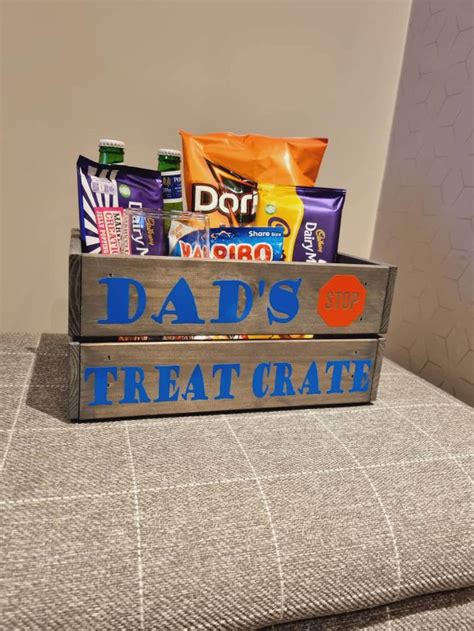 Father S Day Personlised Crate I Dad S Treat Box I Etsy