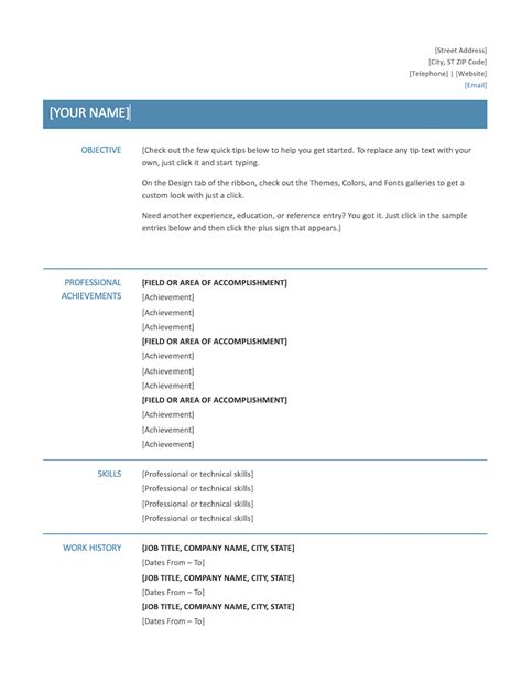 All you need to do is fill. 20+ Free And Premium Word Resume Templates Download in ...