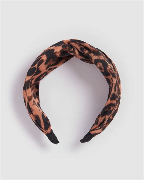 Izoa Taylor Headband Pink Leopard Shop Hair Accessories