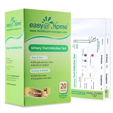 Easyhome Uti Test Strips Urinary Tract Infection 20 Pouchesbox Uti