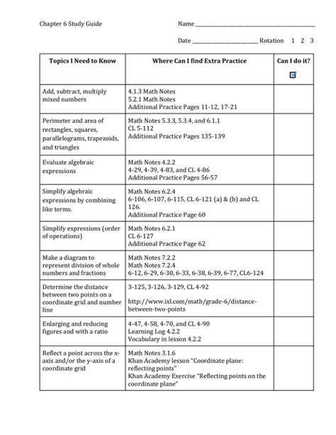 Chapter Study Guide