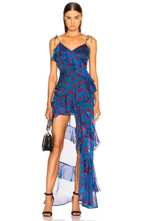 Raquel Diniz Stella Dress In Blue Print Fwrd Cocktail Dresses