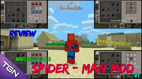 Spider Man Mod Minecraft Pe 095 Trepa Muros Traje Aracnido
