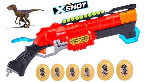X Shot Claw Hunter Blaster Review And Dinosaur Battle Youtube