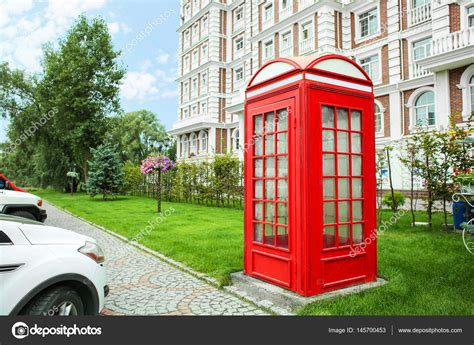 Red Telephone Booth — Stock Photo © Belchonock 145700453