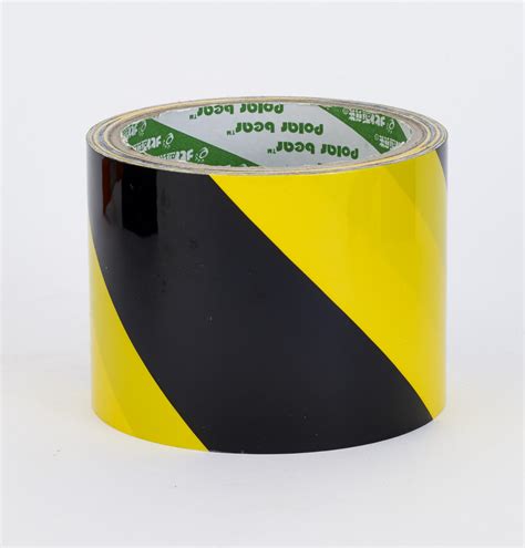 Polypropylene Laminated Super Tuff Hazard Stripe Tape 4 X 18 Yd