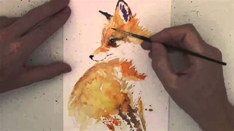 How To Paint A Little Fox In Watercolours Watercolor Fox Watercolor