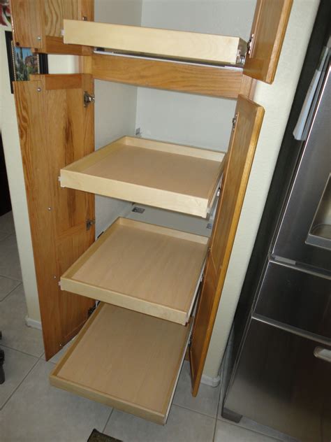 Birch Pull Out Shelves For Kitchen Custom Made To Fit Sliding