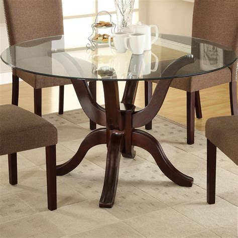 Medford Round Table by Crown Mark (With images) | Glass ...