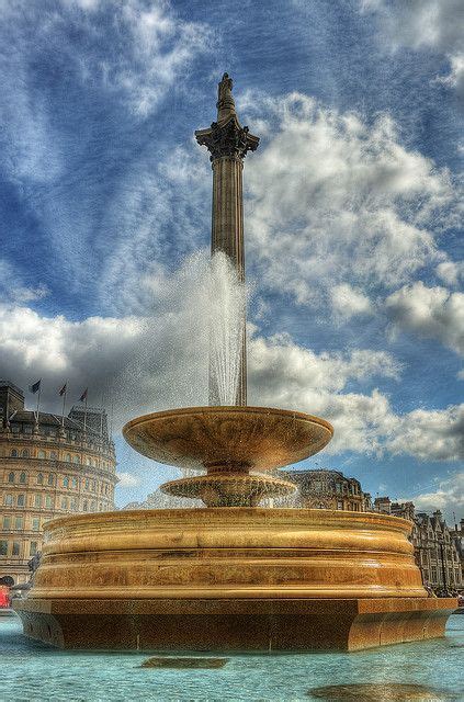 Trafalgar Fountain London Trafalgar Square London Visiting England