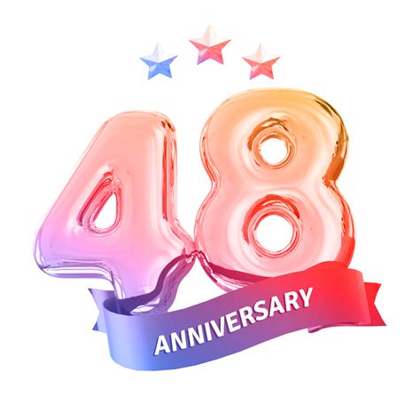 48 Years Anniversary Number 11287841 Png