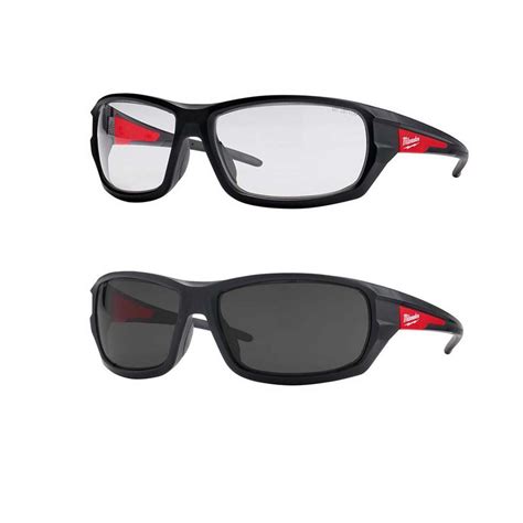 Milwaukee Performance Safety Glasses With Clear Tinted Lenses 2 Pack
