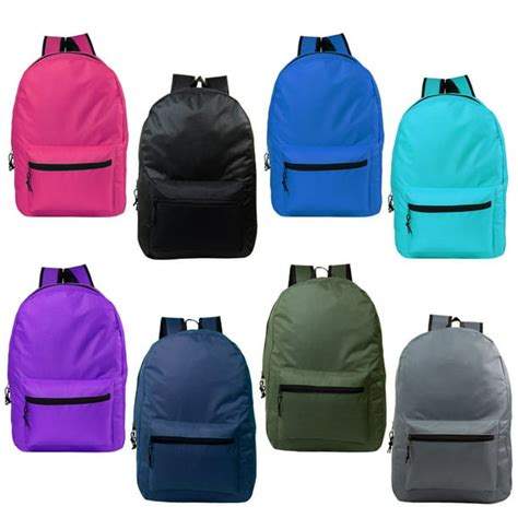 Moda West Wholesale Classic 15 Basic Backpack In 8 Assorted Colors