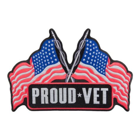 Proud Vet Us Flags Reflective Patch Military Back Patches Ebay