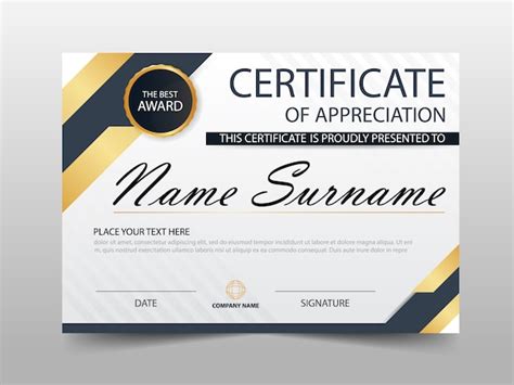 Premium Vector Gold Certificate