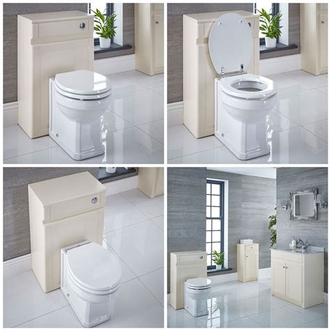 Un choix unique de meuble wc disponible dans notre magasin. Meuble WC avec cuvette à poser, réservoir et abattant - Ivoire - 50 cm - Charlton