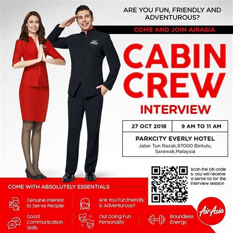 fly gosh air asia cabin crew recruitment walk in interview bintulu