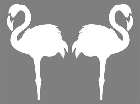 Flamingos Decals 2 Decals Vinyl Decal Etsy