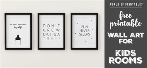 Free Printable Wall Art For Kids Rooms - World of Printables