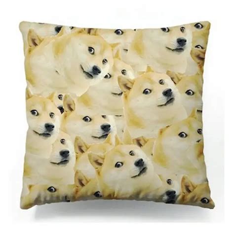 Wow Such Face Much Meme Dog Cushion Cover Funny Doge Throw Pillow Case