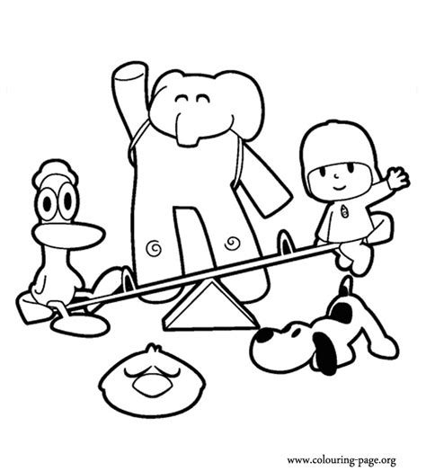Pocoyo coloring coloring pages are a fun way for kids of all ages to develop creativity focus motor skills and color recognition. Pocoyo - Pocoyo and his best friends coloring page