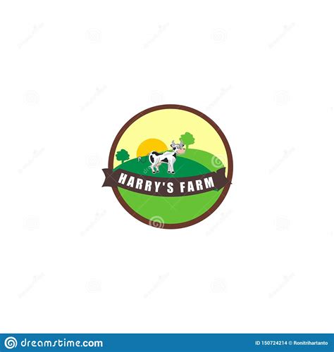 Farm Logo Vector Design Inspiration Modern Template Stock