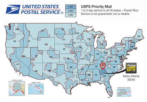 Usps Priority Mail Zones Map
