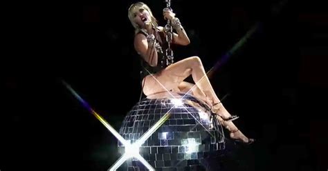 Miley Cyrus Performs On A Disco Wrecking Ball For Vmas 2020