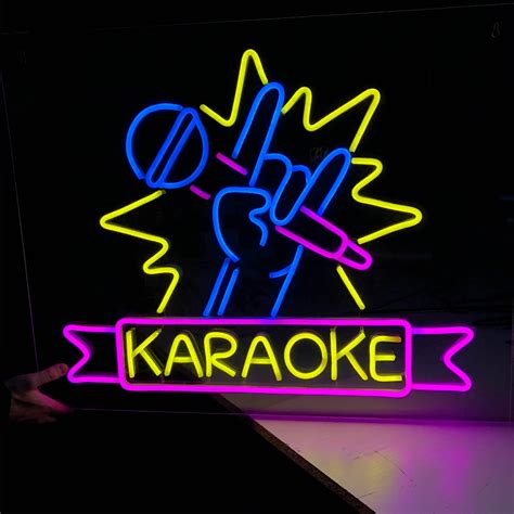 Karaoke Led Neon Sign Wall Decoration Neon Available In 12 Etsy Uk
