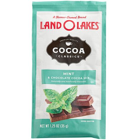 land o lakes cocoa classics mint and chocolate cocoa mix packet 12 box