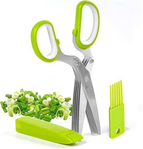 Herb Scissors5 Blade Kitchen Herb Shears Herb Cutter With