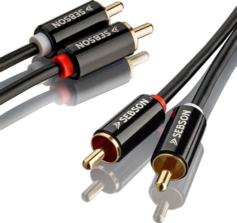 Sebson Rca Audio Cable 5m 2 Male To 2 Male Rca Plugs Rca Phono Cable
