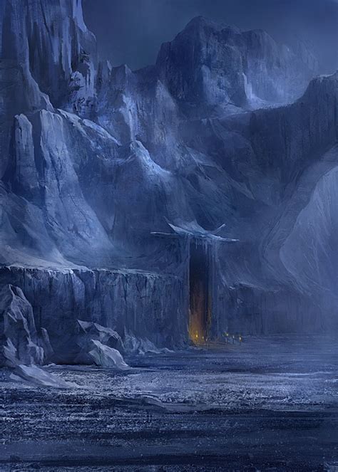 Snowy Lair By Gerezon On Deviantart Fantasy Landscape Fantasy Places