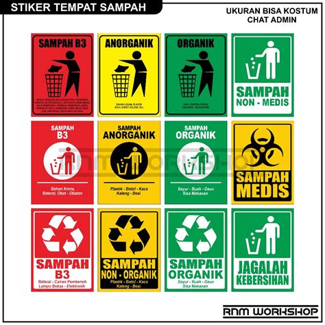 Jual Stiker Sampah B Organik Dan Anorganik Shopee Indonesia