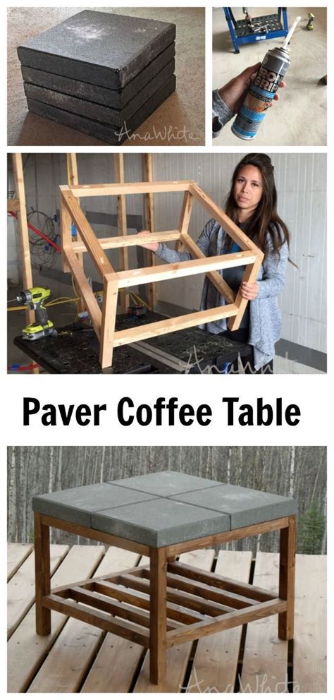 Concrete Paver Outdoor Coffee Table Diy Patio Diy
