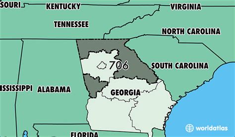 Georgia Zip Codes Map By County