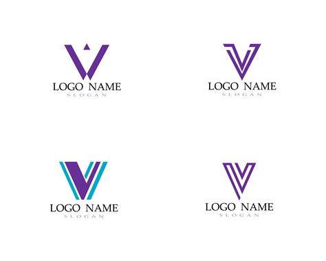 V Logo And Symbols Template Icons Vectors 599899 Download Free
