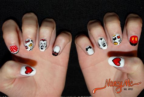 Mickey And Minnie Nail Art Mickey Mouse Nail Art Mickey Mouse Nails