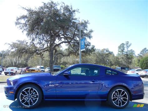 2014 Deep Impact Blue Ford Mustang Gt Premium Coupe 77398727 Photo 2