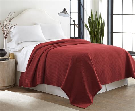 Sun Yin Thermal Cotton Twin Bed Blanket In Red