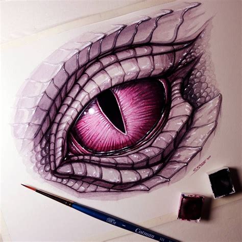 Dragon Eye Painting By Lethalchris On Deviantart Pencil Art Drawings