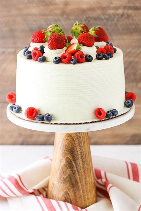 Berry Mascarpone Layer Cake Layers Of Moist Vanilla Cake Fresh Berry Filling And Whipped